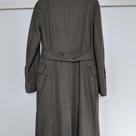 CLUB MONACO long wool coat/army green / XS - Picture 4 of 8